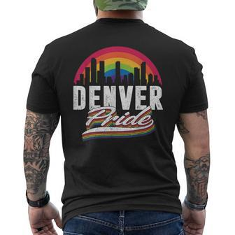 Denver Colorado Lgbt Lesbian Gay Bisexual Lgbtq Pride Mens Back Print T-shirt | Mazezy