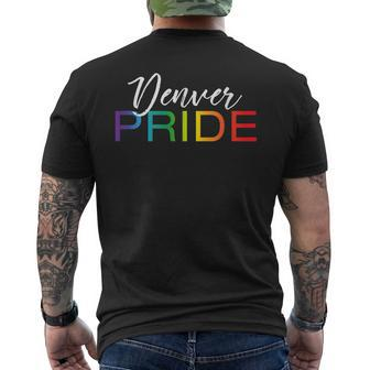 Denver Pride Cute Gay Pride Month Gift Mens Back Print T-shirt | Mazezy