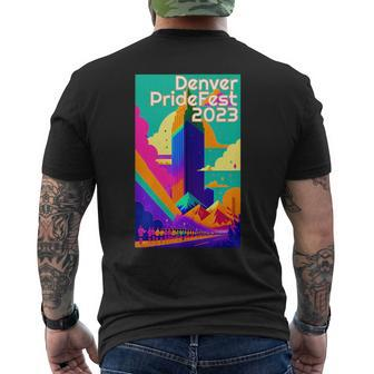 Denver Pridefest 2023 Lgbtq Gay Pride Mile High Diversity Mens Back Print T-shirt | Mazezy