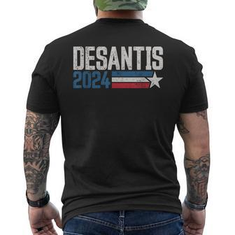 Desantis 2024 For President Vintage Distressed Desantis 2024 Mens Back Print T-shirt | Mazezy