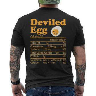 Deviled Egg Nutrition Facts Funny Halloween Thanksgiving Day Mens Back Print T-shirt | Mazezy