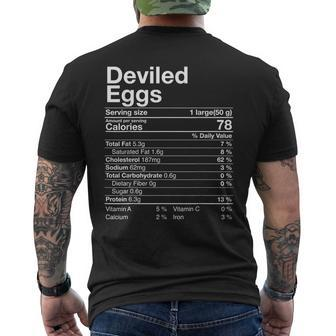 Deviled Eggs Nutrition Fact Thanksgiving Turkey Day Men's T-shirt Back Print - Monsterry