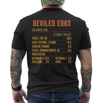 Deviled Eggs Nutrition Facts Thanksgiving 2021 Retro Vintage Mens Back Print T-shirt | Mazezy