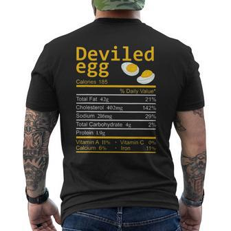 Deviled Eggs Nutritional Facts Label Foods Thanksgiving Gift Mens Back Print T-shirt | Mazezy