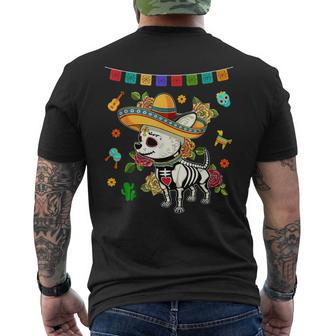 Dia De Los Muertos Day Of Dead Mexican Sugar Skull Chihuahua Men's T-shirt Back Print - Seseable