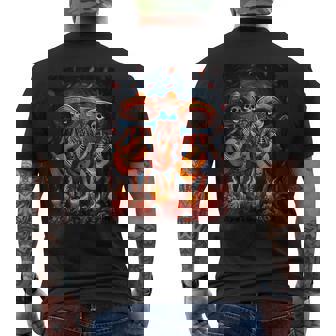Dia De Los Muertos Skeletons Guitar Mexican Day Of The Dead Men's T-shirt Back Print - Thegiftio