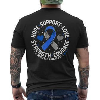 Diabetes Awareness Diabetic Love Support T2d T1d Diabetes Men's T-shirt Back Print - Seseable