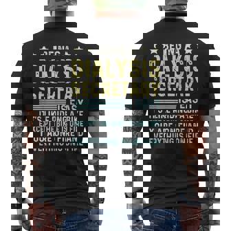 Dialysis Secretary Appreciation Kidney Secretary Dialysis Men's T-shirt Back Print | Seseable CA