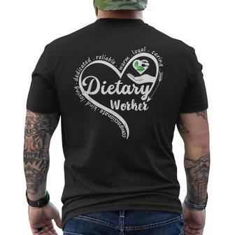 Dietary Worker Nutritionist Healthcare Workers Dietitian Men's T-shirt Back Print