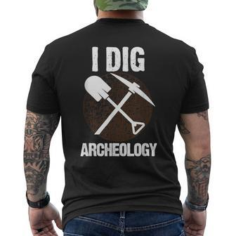 I Dig Archeology Archaeologists Men's T-shirt Back Print | Mazezy