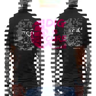 Dig For A Cure Breast Cancer Awareness Volleyball Pink Mens Back Print T-shirt | Mazezy