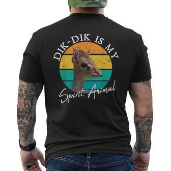 Dik Dik Is My Spirit Animal Wildlife Africa Cute Antelope Men's T-shirt Back Print | Mazezy