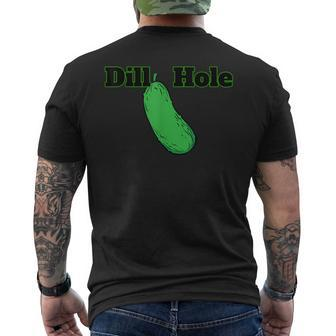 Dill Hole Large Green Dill Pickle Men's T-shirt Back Print | Mazezy