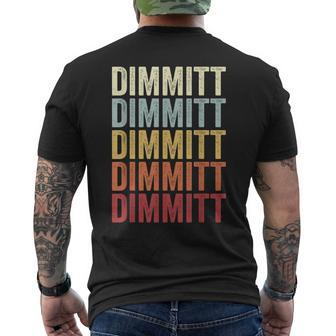 Dimmitt Texas Dimmitt Tx Retro Vintage Text Men's T-shirt Back Print | Mazezy