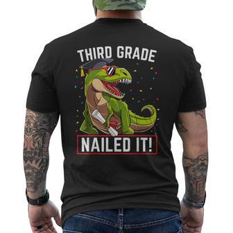 Dinosaur Graduation 3Rd Grade Nailed It Class Of 2019 Men's Back Print T-shirt | Mazezy