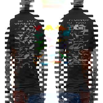 Dinosaur Lover Types Of Dinosaurs Different Dinosaurs Mens Back Print T-shirt | Mazezy