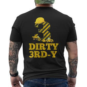 Dirty 3Rd-Y Birthday Party Construction Boy 3Rd Bday Men's T-shirt Back Print - Seseable