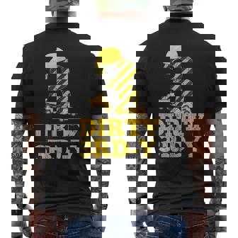 Dirty 3Rd-Y Birthday Party Construction Boy 3Rd Bday Men's T-shirt Back Print - Seseable