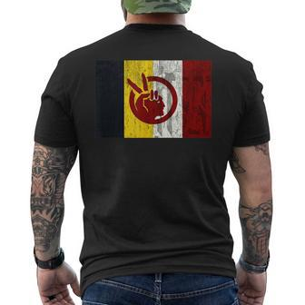 Distressed American Indian Movement Men's T-shirt Back Print | Mazezy