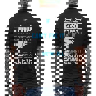 Dodie Grandpa Gift If Dodie Cant Fix It Were All Screwed Mens Back Print T-shirt - Seseable