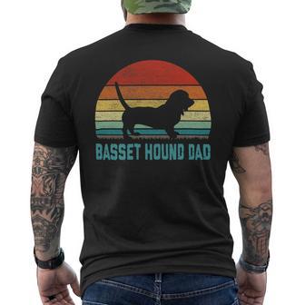 Dog Basset Hound Vintage Basset Hound Dad Dog Lover Mens Back Print T-shirt - Monsterry CA