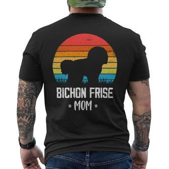 Dog Bichon Frise Mom Retro Mens Back Print T-shirt - Monsterry