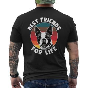 Dog Boston Terrier Best Friends For Life Boston Terrier Mens Back Print T-shirt - Monsterry DE