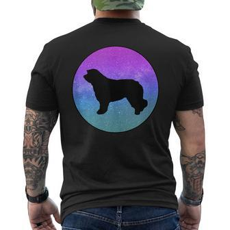 Dog Breed Catalan Sheepdog Dog Space Galaxy Men's T-shirt Back Print | Mazezy
