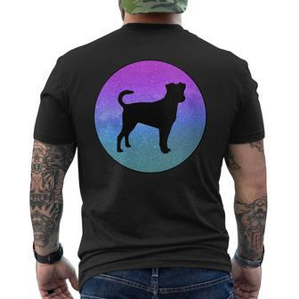Dog Breed Danish Swedish Farmdog Dog Space Galaxy Men's T-shirt Back Print | Mazezy