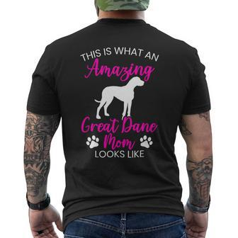 Dog Breed Dog Mom Animal Great Dane Mom Mens Back Print T-shirt - Monsterry DE
