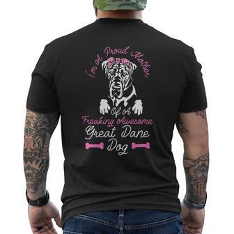 Dog Breed Mom Dog Owner Great Dane Mom Mens Back Print T-shirt - Monsterry