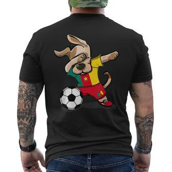 Dog Dabbing Soccer Cameroon Jersey Cameroonian Men's T-shirt Back Print | Mazezy CA