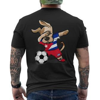 Dog Dabbing Soccer Cuba Jersey Cuban Football Men's T-shirt Back Print | Mazezy