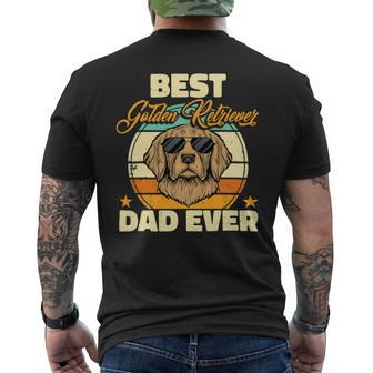 Dog Dad Golden Doodle Best Golden Retriever Dad Ever Mens Back Print T-shirt - Monsterry UK