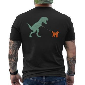 Dog Dinosaur Vintage Tyrannosaurus Rex Goldendoodle Mens Back Print T-shirt - Monsterry