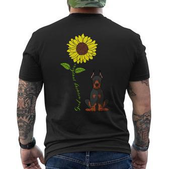 Dog Doberman Good Morning Sunshine Love My Doberman Pinscher Dog Mens Back Print T-shirt - Monsterry UK
