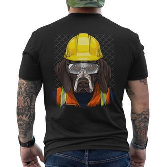 Dog German Shorthaired Construction Worker German Shorthaired Pointer Laborer Dog Mens Back Print T-shirt - Monsterry CA