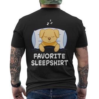 Dog Golden Retriever Nap Sleeping Sleep Pajama Nightgown Mens Back Print T-shirt - Monsterry