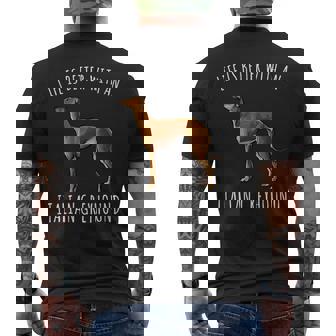Dog Grayhound Life Is Better With A Italian Greyhound Dog Lover 21 Mens Back Print T-shirt - Monsterry