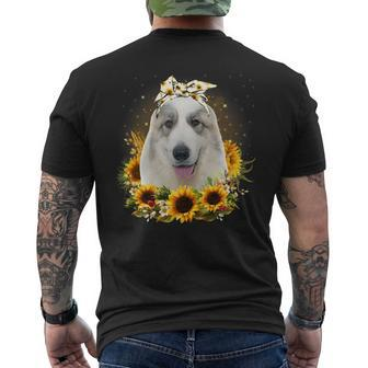 Dog Great Dane Sunflower Great Dane Dog Mothers Day For Women Mens Back Print T-shirt - Monsterry