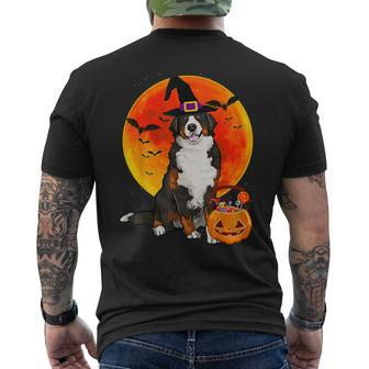 Dog Halloween Bernese Mountain Dog Jack O Lantern Pumpkin Men's T-shirt Back Print
