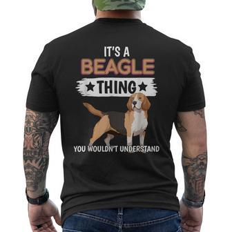 Dog It’S A Beagle Thing You Wouldn’T Understand Men's T-shirt Back Print - Seseable