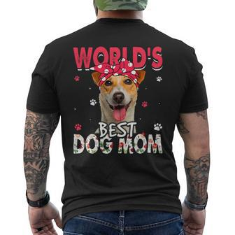 Dog Jack Russell Womens Worlds Best Jack Russell Terrier Dog Mom Funny Mothers Day Mens Back Print T-shirt - Monsterry DE