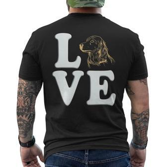 Dog Love Design Golden Retriever For Men And Women Mens Back Print T-shirt - Monsterry
