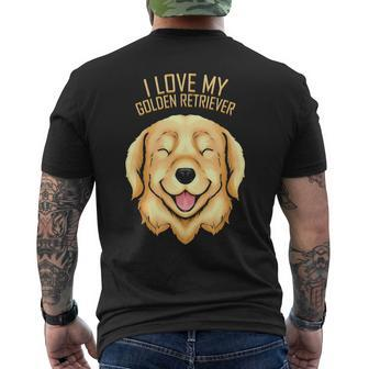 Dog Lover I Love My Golden Retriever Mens Back Print T-shirt - Monsterry UK
