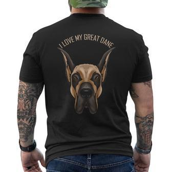 Dog Lover I Love My Great Dane Mens Back Print T-shirt - Monsterry AU