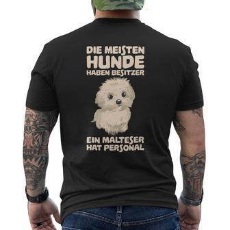 Dog Maltese Animals Dog Owners Mens Back Print T-shirt - Monsterry DE