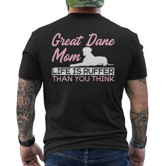 Dog Mom Animal Dog Owner Great Dane Mom Mens Back Print T-shirt - Monsterry DE