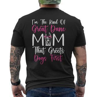 Dog Owner Mom Dog Breed Great Dane Mom Mens Back Print T-shirt - Monsterry
