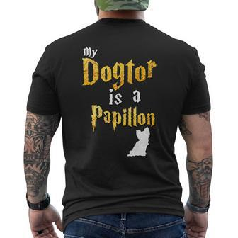 Dog Papillon Mens Papillon Shirt Papillon Mens Back Print T-shirt - Monsterry UK